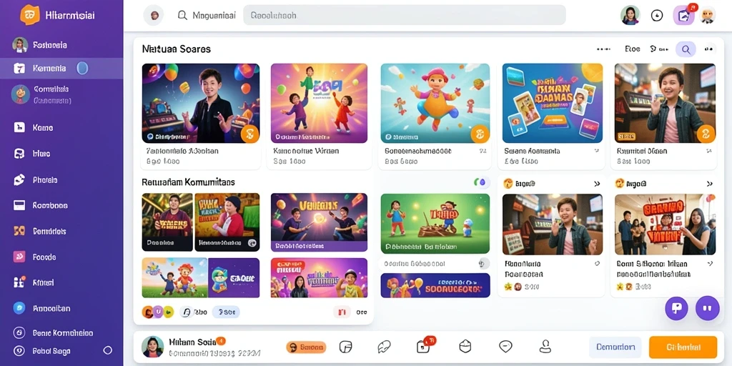 Tampilan utama aplikasi dengan berbagai pilihan permainan.